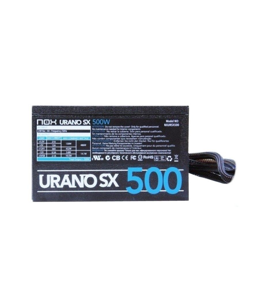 NOX Fuente Alimentación Urano SX 500W ATX - Imagen 4