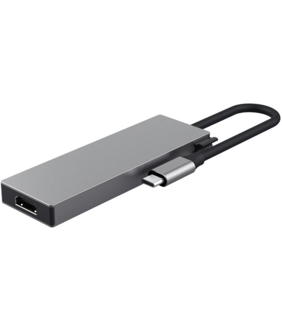 Docking usb tipo-c trust dalyx/ 2xusb/ 1xhdmi 4k/ 2xusb tipo-c/ gris