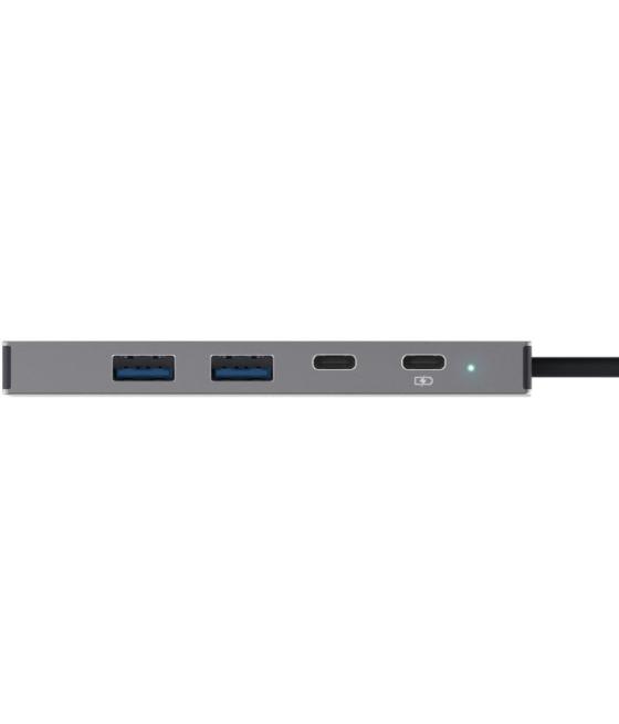 Docking usb tipo-c trust dalyx/ 2xusb/ 1xhdmi 4k/ 2xusb tipo-c/ gris