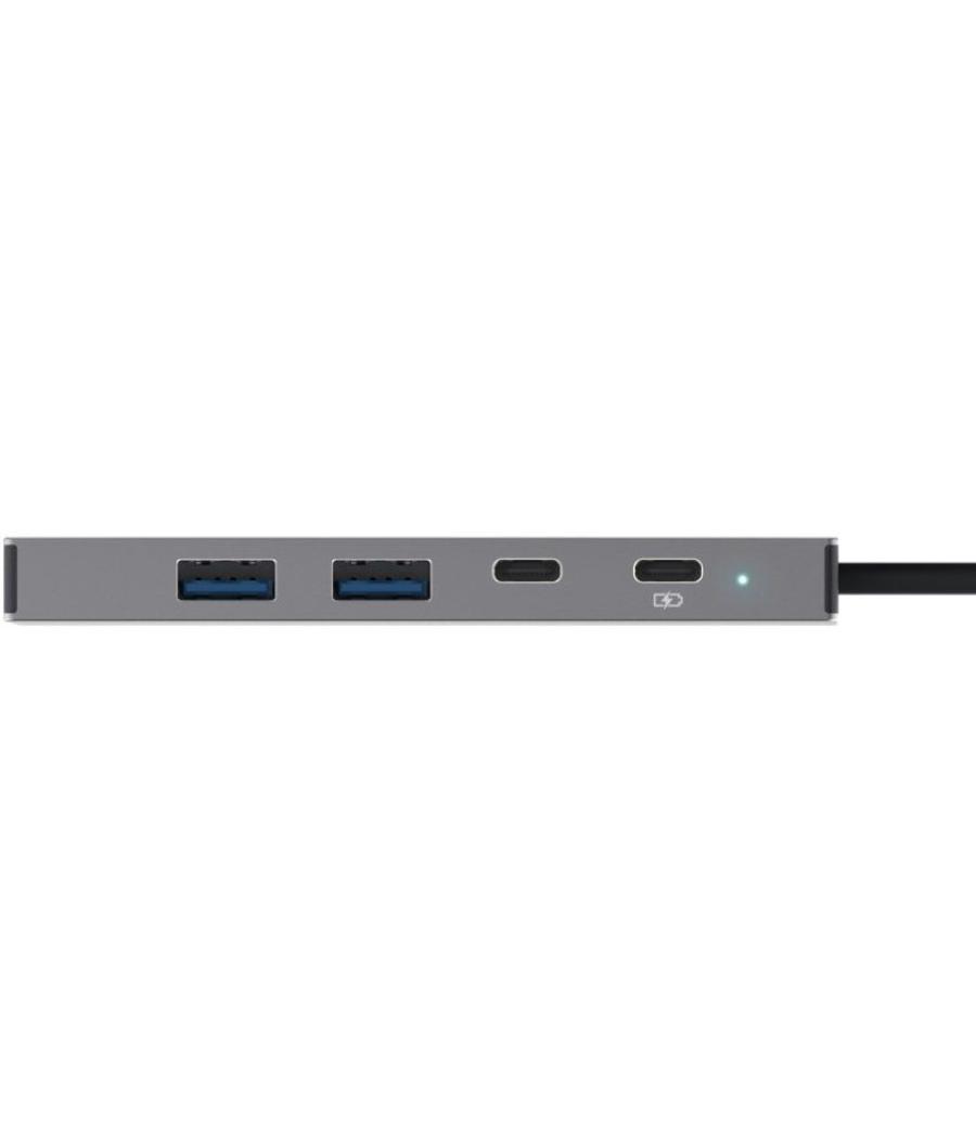 Docking usb tipo-c trust dalyx/ 2xusb/ 1xhdmi 4k/ 2xusb tipo-c/ gris