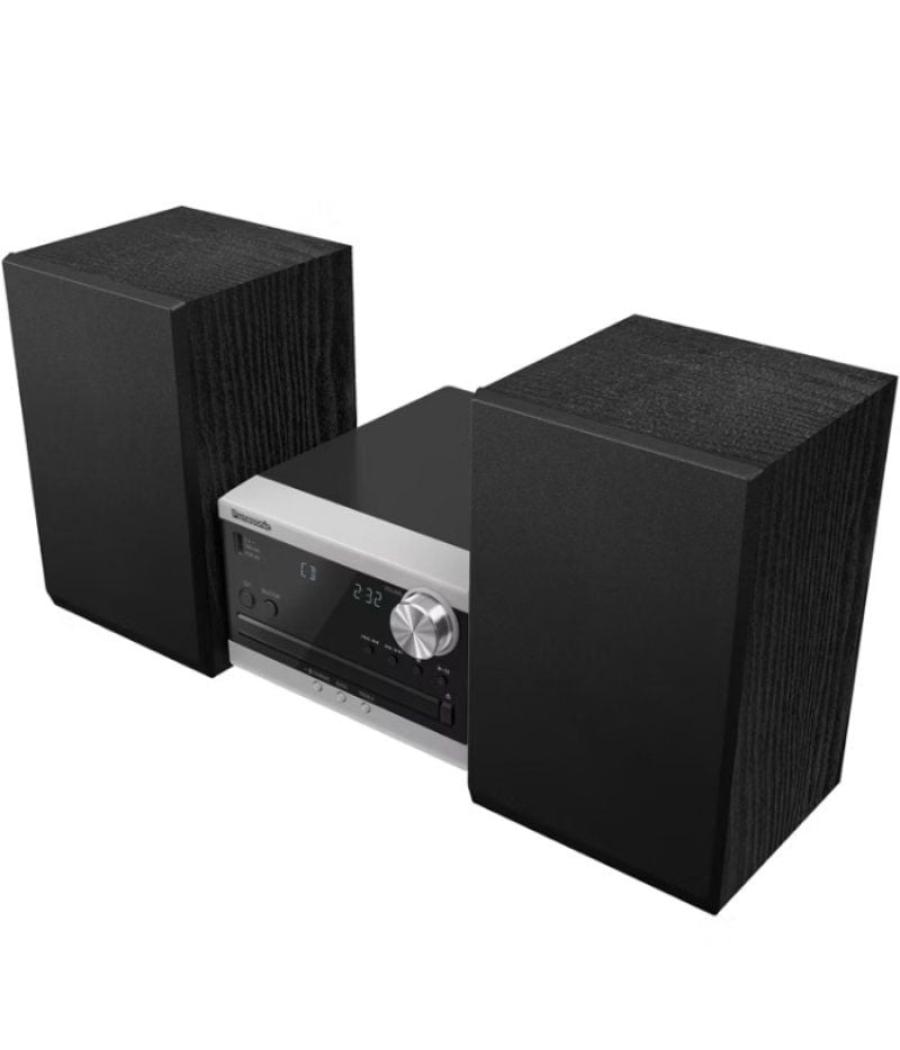 Microcadena con bluetooth panasonic sc-pm270/ 40w/ negro y plata