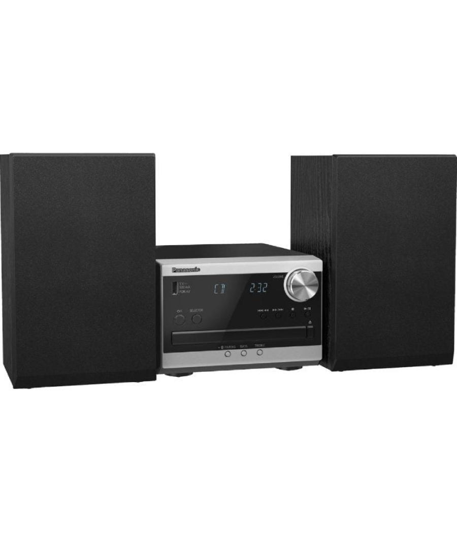 Microcadena con bluetooth panasonic sc-pm270/ 40w/ negro y plata