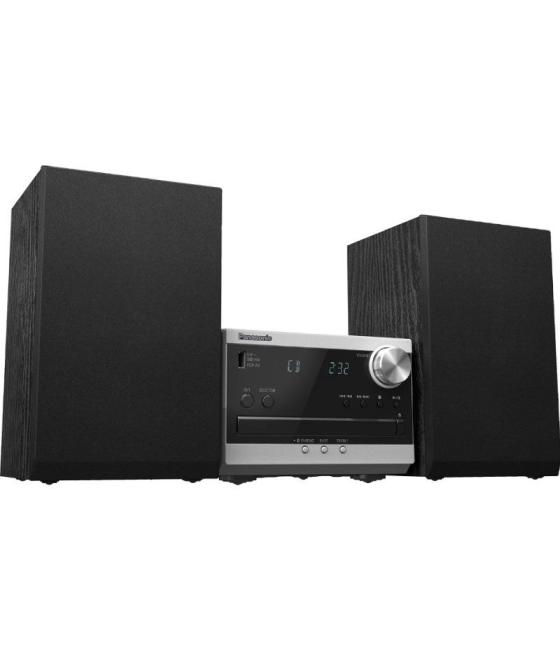 Microcadena con bluetooth panasonic sc-pm270/ 40w/ negro y plata