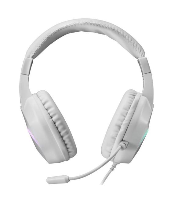 Auriculares gaming con micrófono mars gaming mh122/ jack 3.5/ blancos