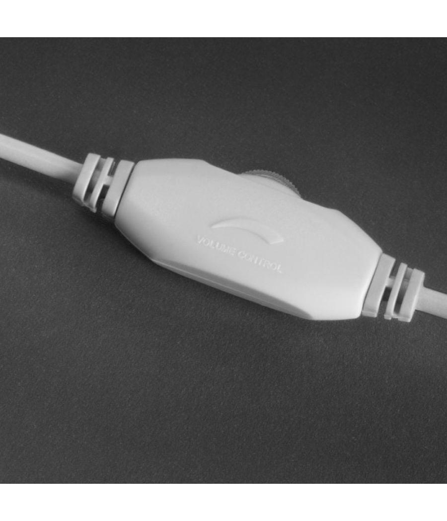 Auriculares gaming con micrófono mars gaming mh122/ jack 3.5/ blancos