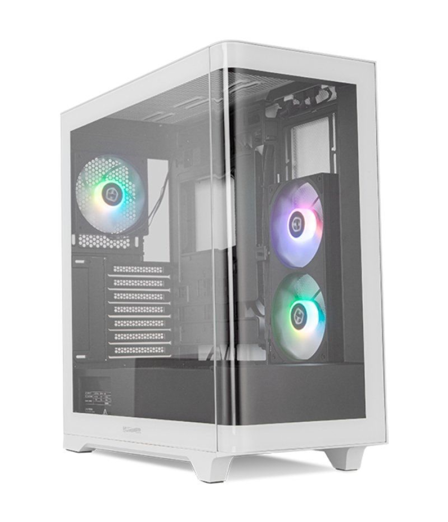 Caja gaming semitorre nox hummer ether/ blanca y negra