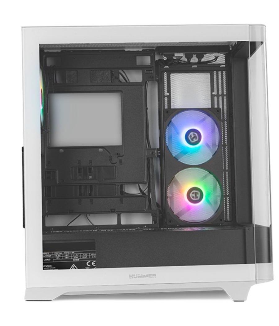 Caja gaming semitorre nox hummer ether/ blanca y negra