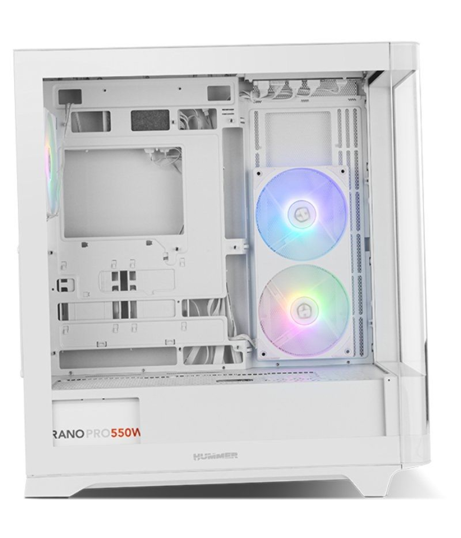 Caja gaming semitorre nox hummer ether/ blanca