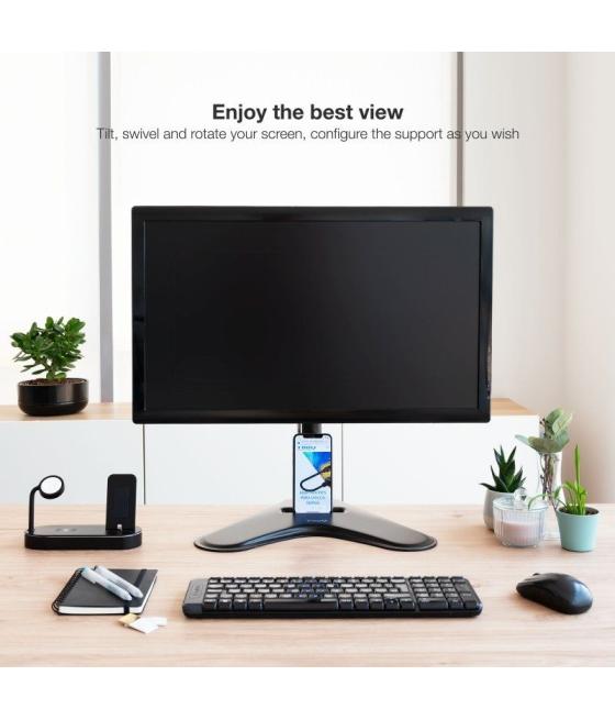 Soporte de mesa orientable/ inclinable tooq db1701tn-b para tv y portátil de 17-32'