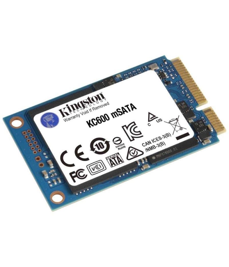 Disco ssd kingston kc600 1tb/ msata/ full capacity