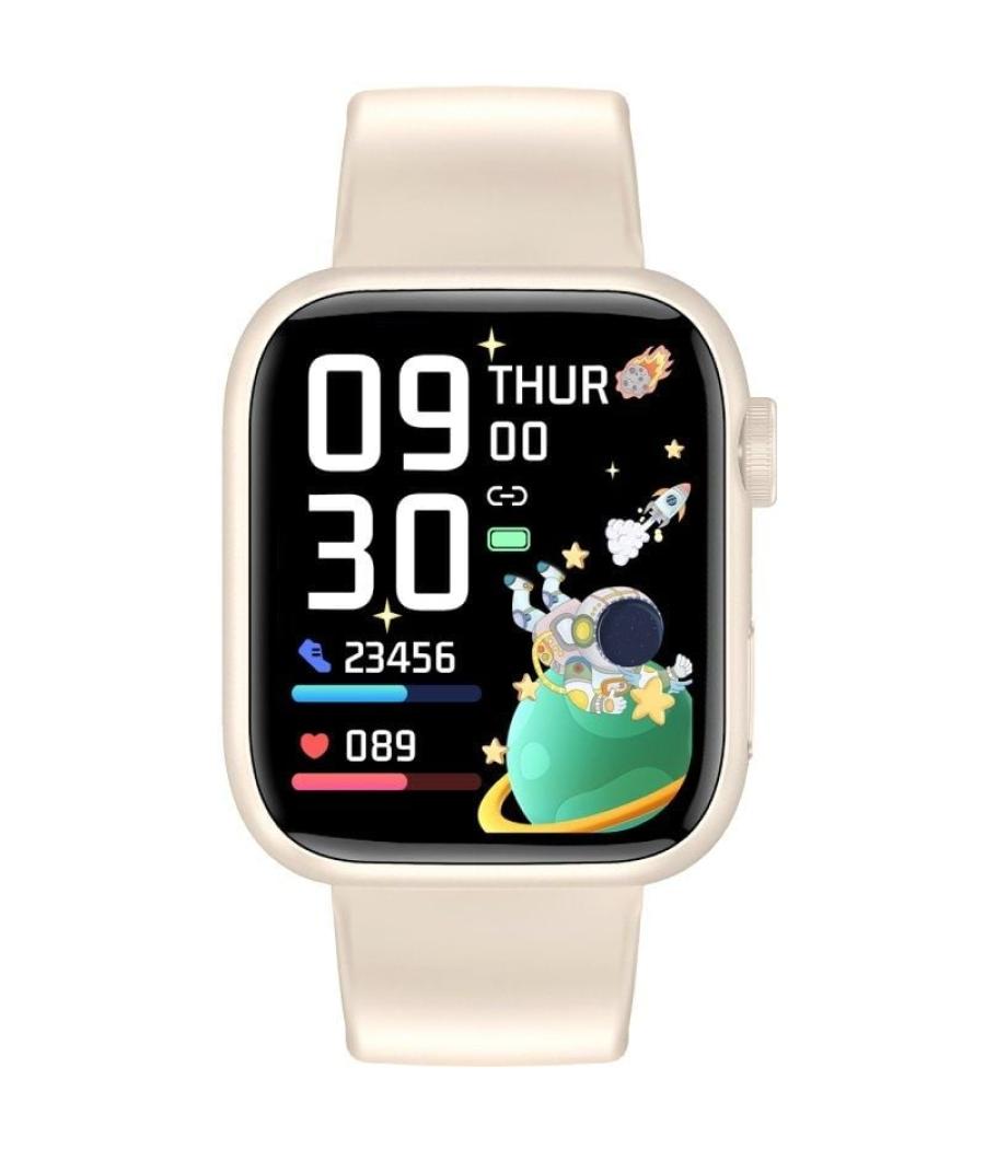 Smartwatch forever igo watch 3 jw-500/ notificaciones/ frecuencia cardíaca/ marfil