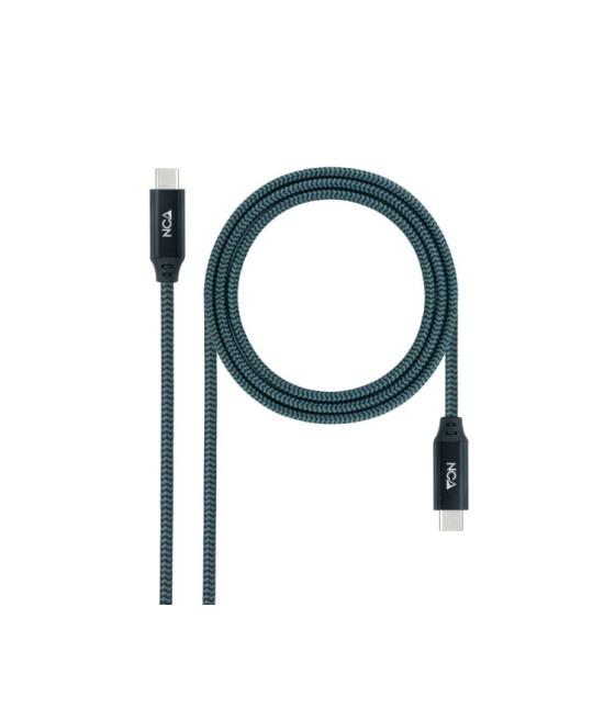 Cable type-c a type-c usb 3.2 gris/negro 2m nanocable