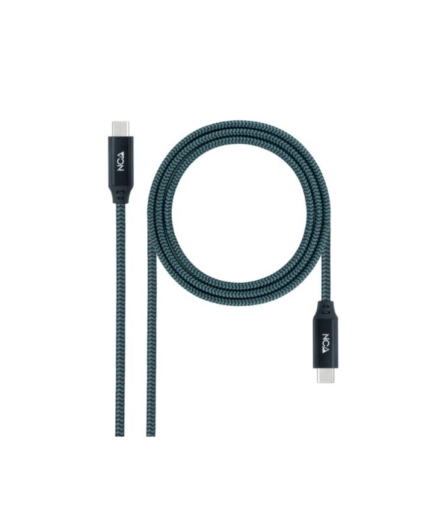 Cable type-c a type-c usb 3.2 gris/negro 2m nanocable