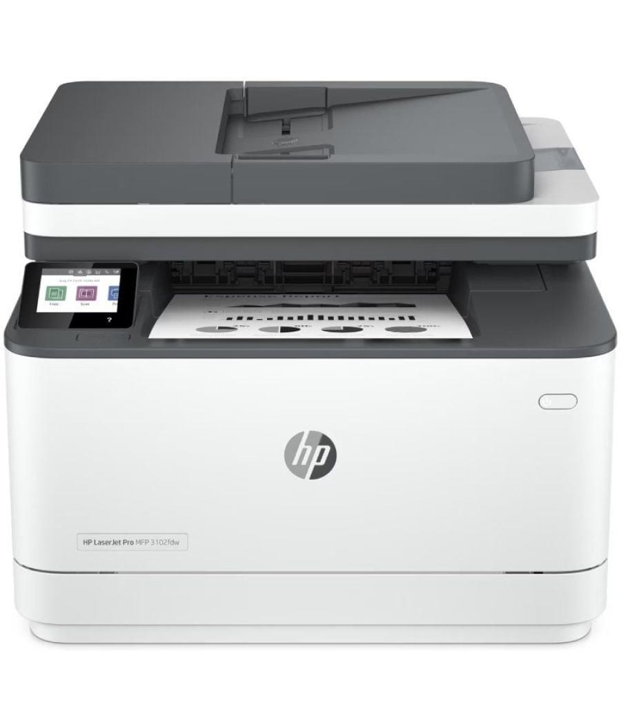 Multifunción láser monocromo hp laserjet pro 3102fdw wifi/ fax/ dúplex/ blanca