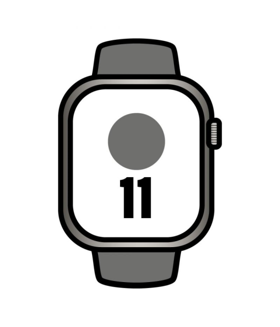 Apple watch series 11/ gps/ cellular/ 46mm/ titanio natural/ correa deportiva gris piedra m/l