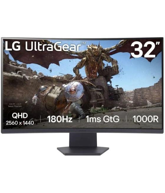 Monitor gaming curvo lg ultragear 32gs60qc-b 31.5'/ qhd/ 1ms/ 180hz/ va/ negro