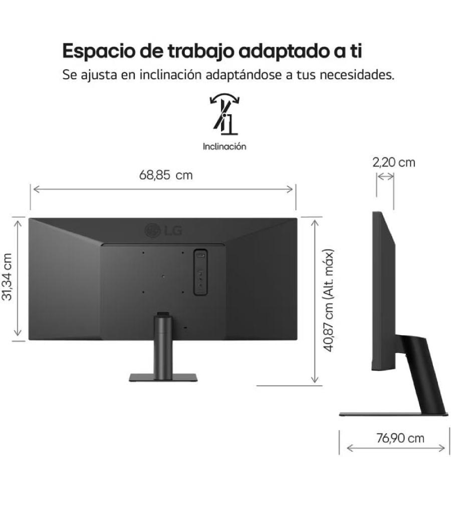 Monitor profesional ultrapanorámico lg ultrawide 34u511a-b 34'/ uwfhd/ negro