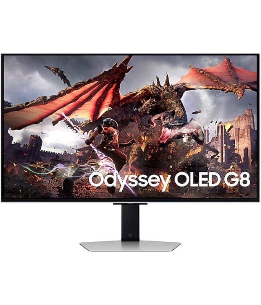 Smart monitor gaming samsung odyssey oled g8 s32dg800su 32'/ 4k/ 0.03ms/ 240hz/ multimedia/ regulable en altura/ smart tv/ plata
