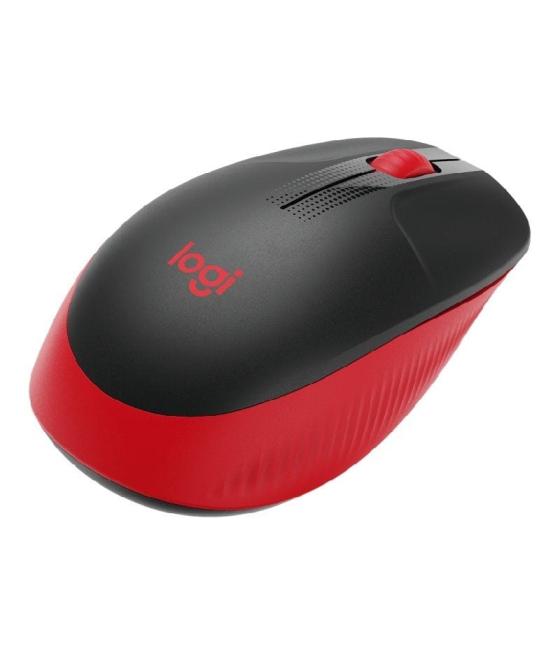 Ratón inalámbrico logitech m190/ hasta 1000 dpi/ rojo