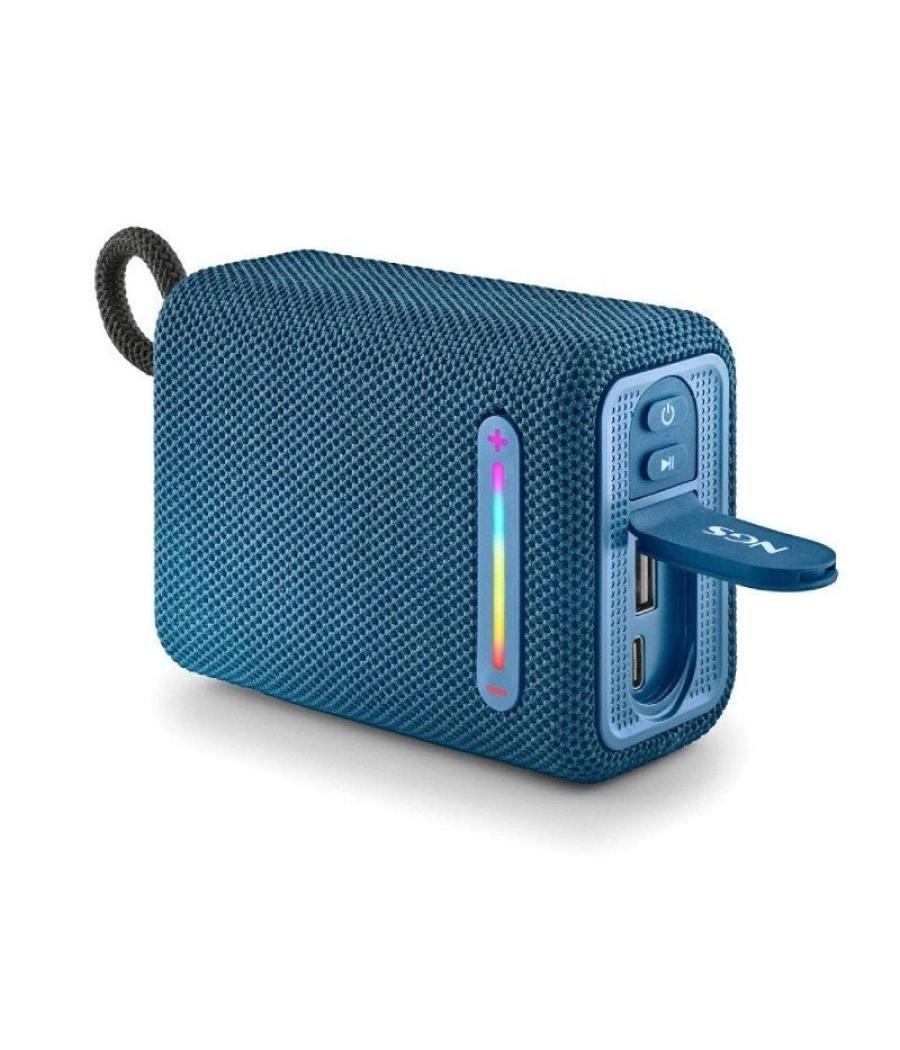 Altavoz con bluetooth ngs roller furia 1/ 15w/ 2.0/ azul
