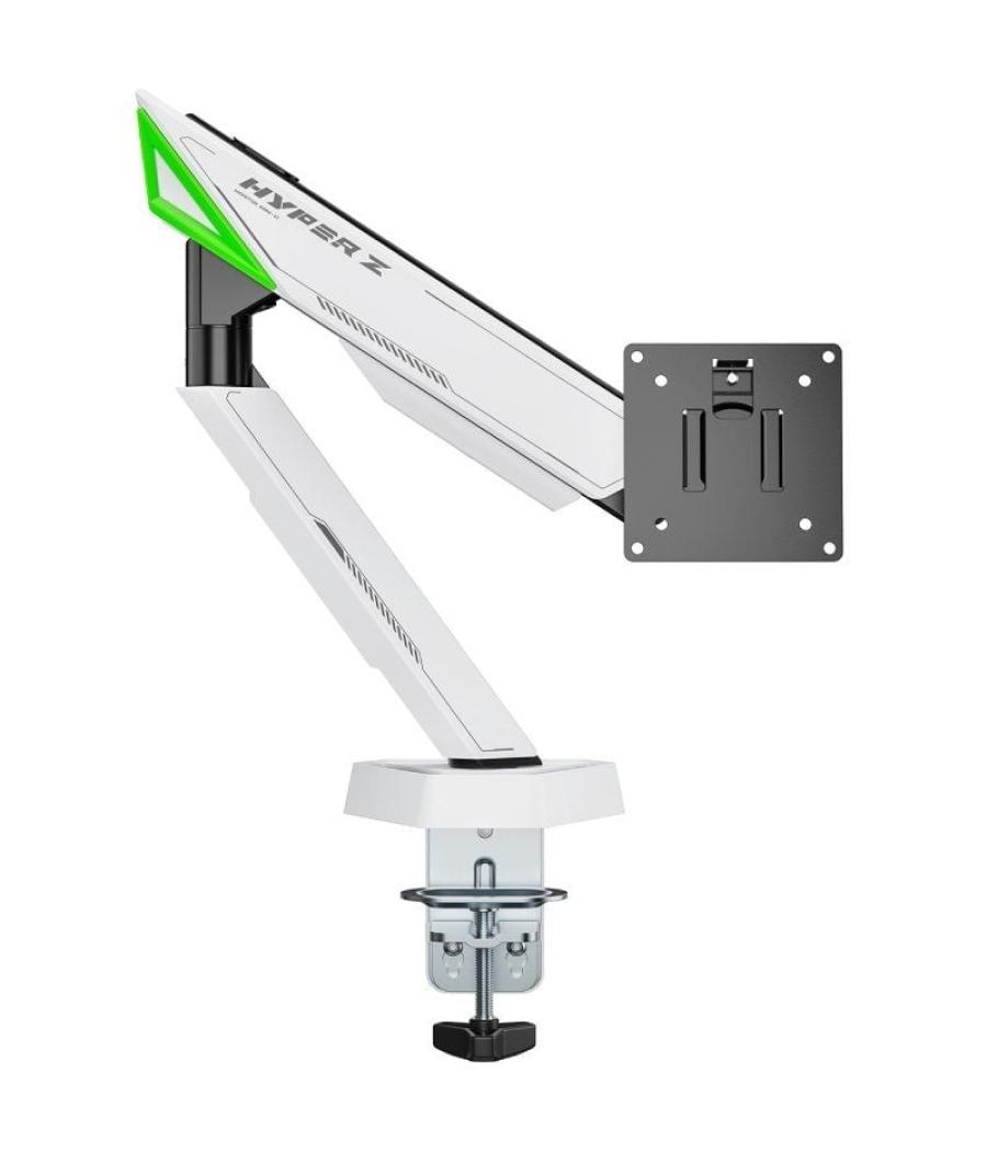 Soporte de mesa gaming con contrapeso para monitor aisens dt49tsr-343/ giratorio/ inclinable/ hasta 16kg