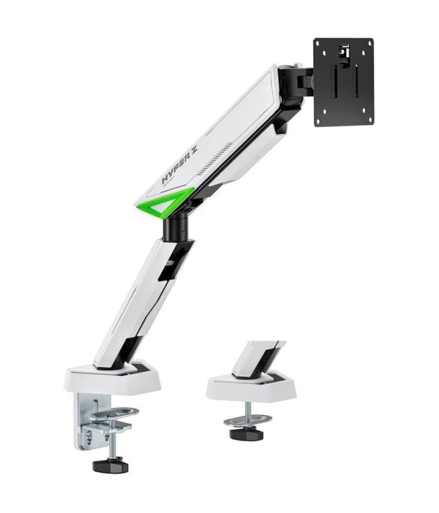 Soporte de mesa gaming con contrapeso para monitor aisens dt49tsr-343/ giratorio/ inclinable/ hasta 16kg