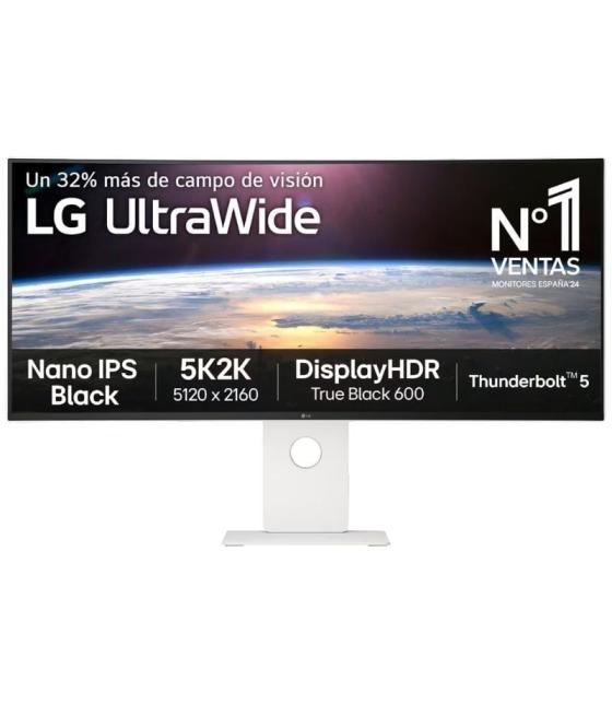 Monitor gaming ultraparonámico curvo lg ultragear 40u990a-w 40'/ 5k2k/ multimedia/ 1ms/ 120hz/ ips/ regulable en altura/ blanco