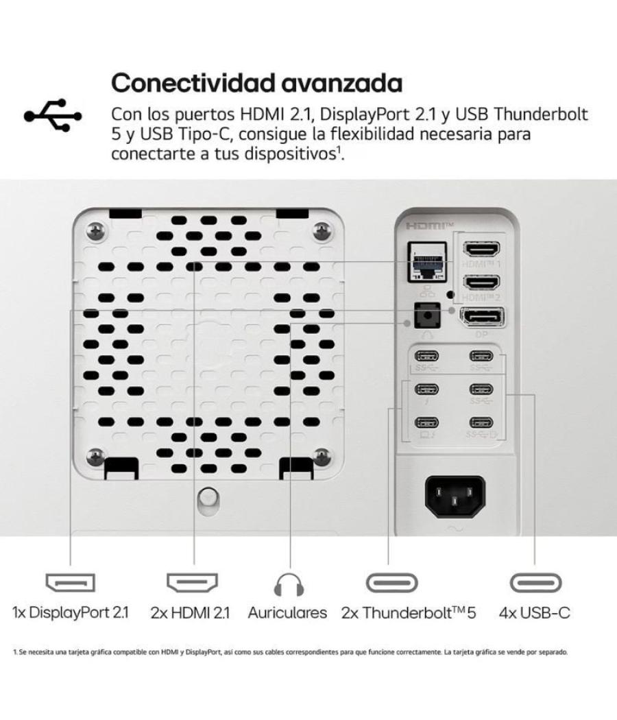 Monitor gaming ultraparonámico curvo lg ultragear 40u990a-w 40'/ 5k2k/ multimedia/ 1ms/ 120hz/ ips/ regulable en altura/ blanco