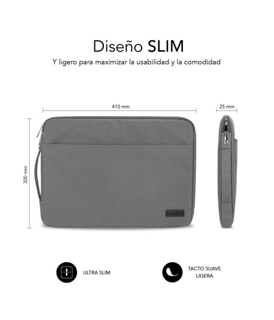 Funda subblim urban laptop sleeve para portátiles hasta 15.6'/ gris