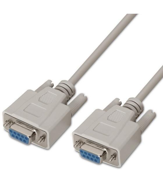 Cable serie rs232 aisens a112-0066/ db9 hembra - db9 hembra/ hasta 0.15w/ 1.6mbps/ 1.8m/ beige
