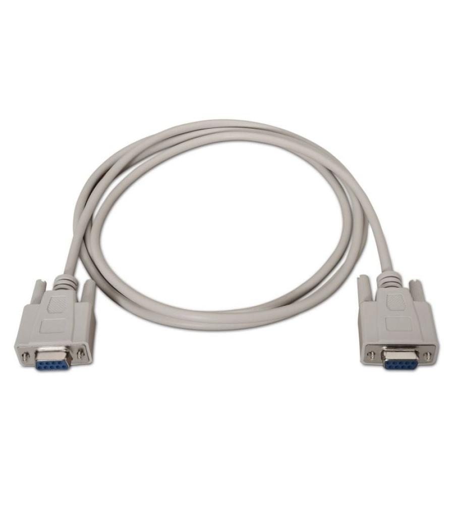 Cable serie rs232 aisens a112-0066/ db9 hembra - db9 hembra/ hasta 0.15w/ 1.6mbps/ 1.8m/ beige