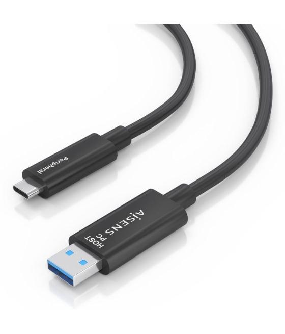 Cable usb 3.2 tipo-c aoc aisens a157-0925/ usb tipo-c macho - usb macho/ 10gbps/ 15m/ negro