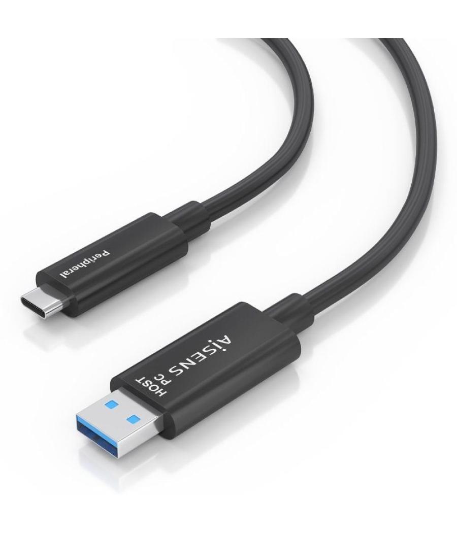 Cable usb 3.2 tipo-c aoc aisens a157-0925/ usb tipo-c macho - usb macho/ 10gbps/ 15m/ negro