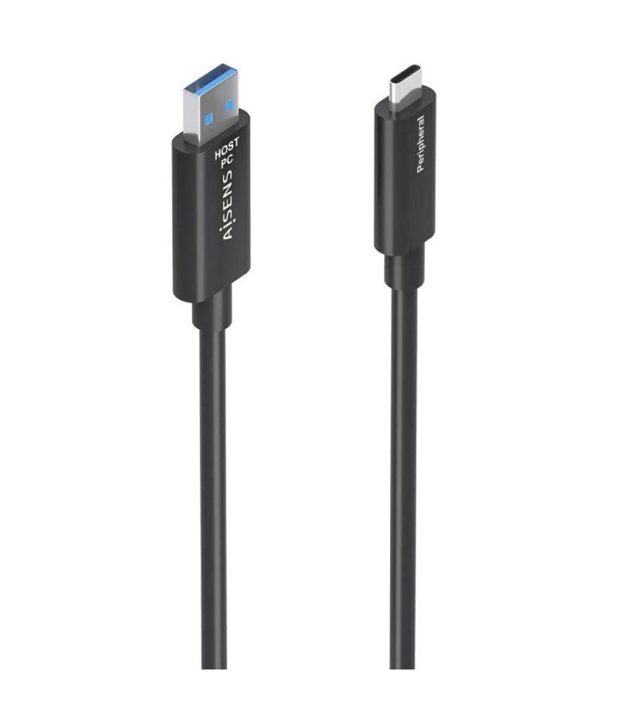 Cable usb 3.2 tipo-c aoc aisens a157-0925/ usb tipo-c macho - usb macho/ 10gbps/ 15m/ negro