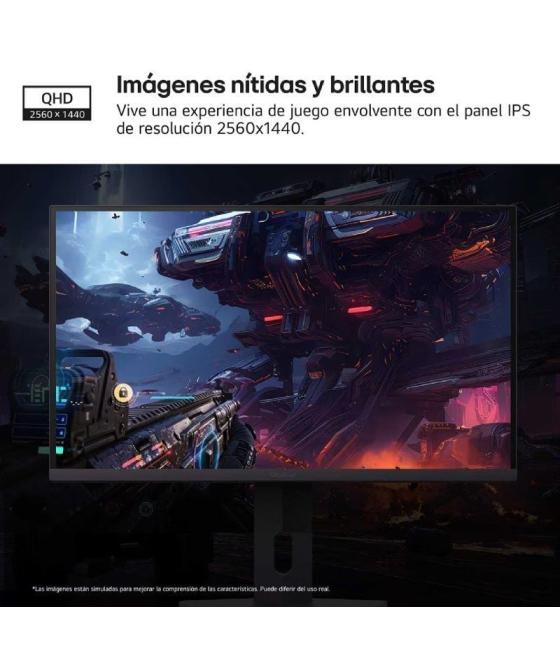 Monitor gaming lg ultragear 27g610a-b 27'/ qhd/ 1ms/ 200hz/ ips/ regulable en altura/ negro