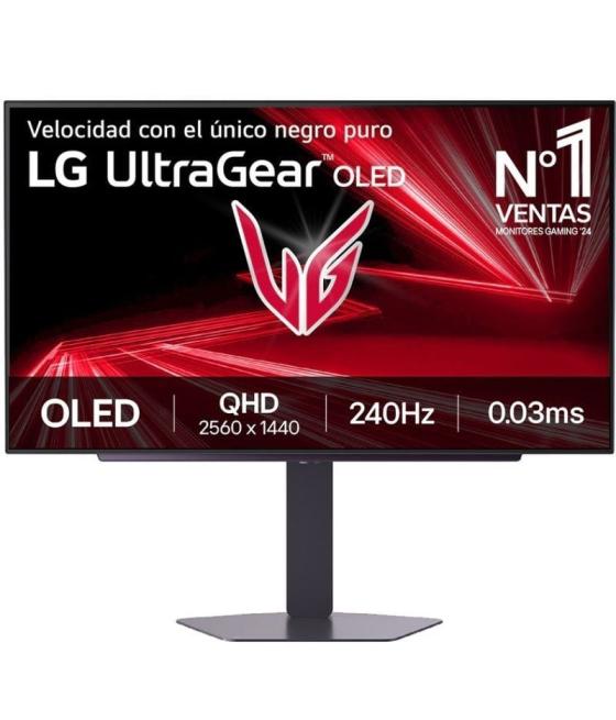 Monitor gaming lg ultragear 27gx704a-b 27'/ qhd/ 0.03ms/ 240hz/ oled/ regulable en altura/ negro