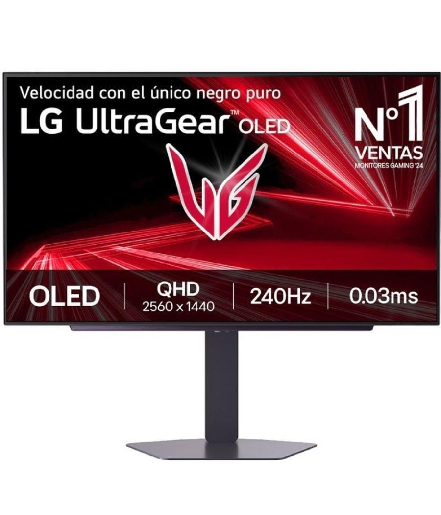 Monitor gaming lg ultragear 27gx704a-b 27'/ qhd/ 0.03ms/ 240hz/ oled/ regulable en altura/ negro