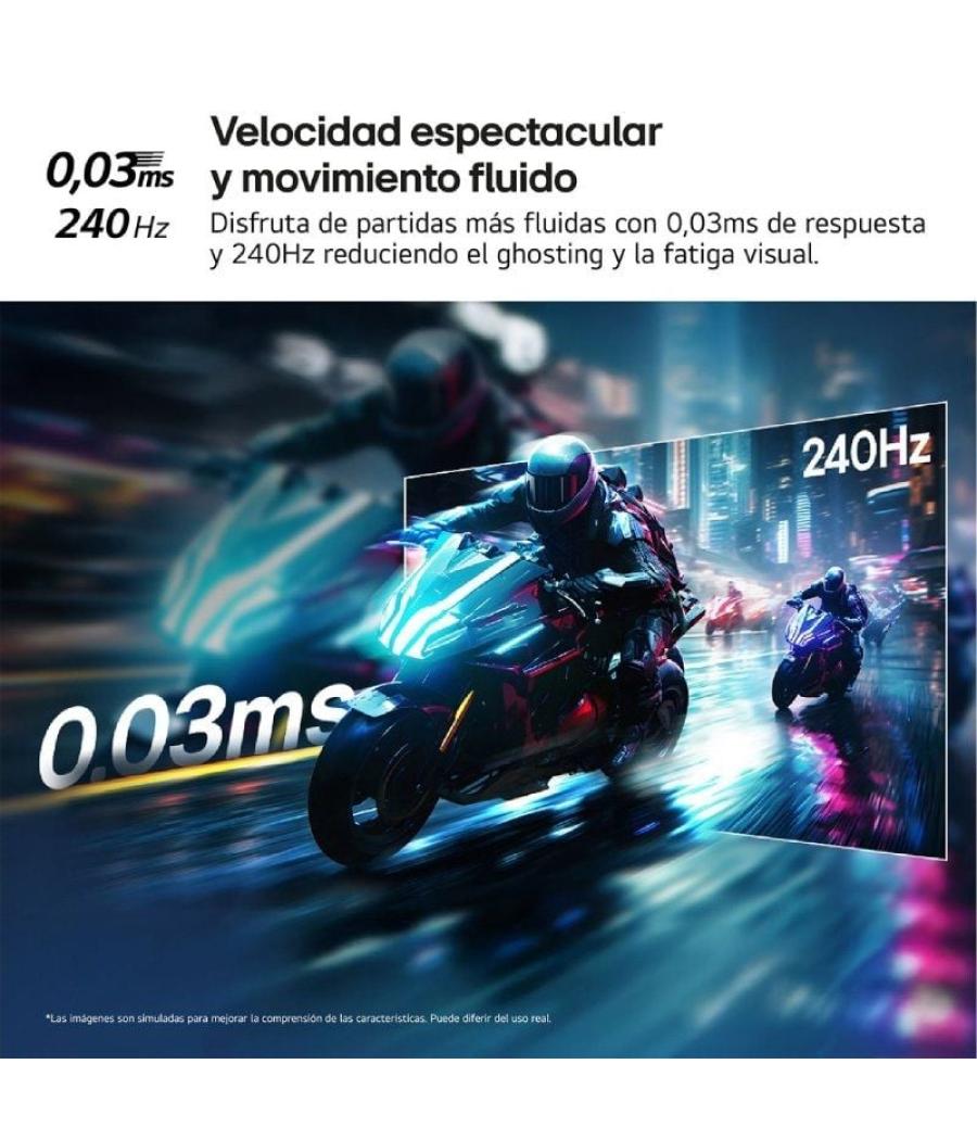 Monitor gaming lg ultragear 27gx704a-b 27'/ qhd/ 0.03ms/ 240hz/ oled/ regulable en altura/ negro