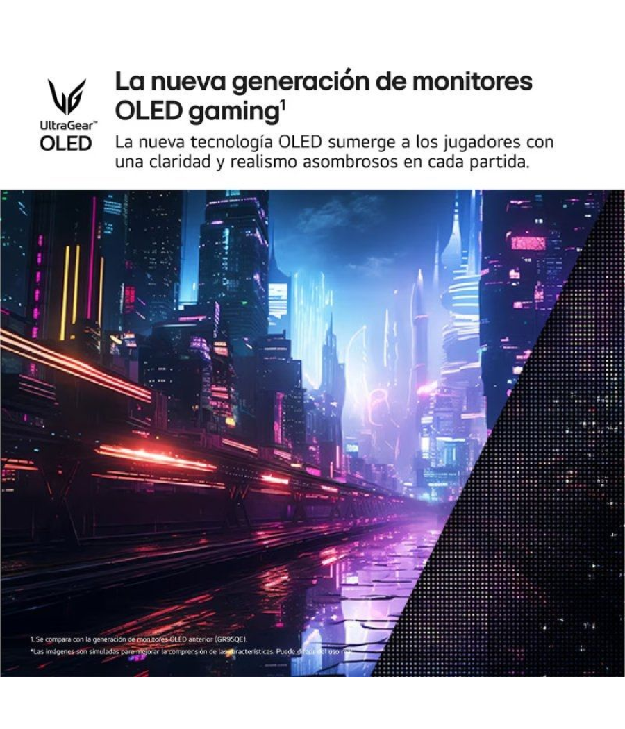 Monitor gaming lg ultragear 27gx704a-b 27'/ qhd/ 0.03ms/ 240hz/ oled/ regulable en altura/ negro