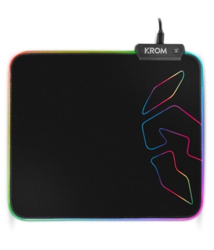 Alfombrilla krom knout rgb con iluminación led/ 320 x 270 x 3 mm
