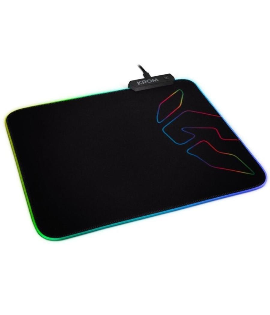 Alfombrilla krom knout rgb con iluminación led/ 320 x 270 x 3 mm