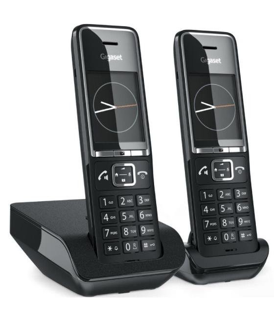 Teléfono inalámbrico gigaset comfort 550/ pack duo/ negro