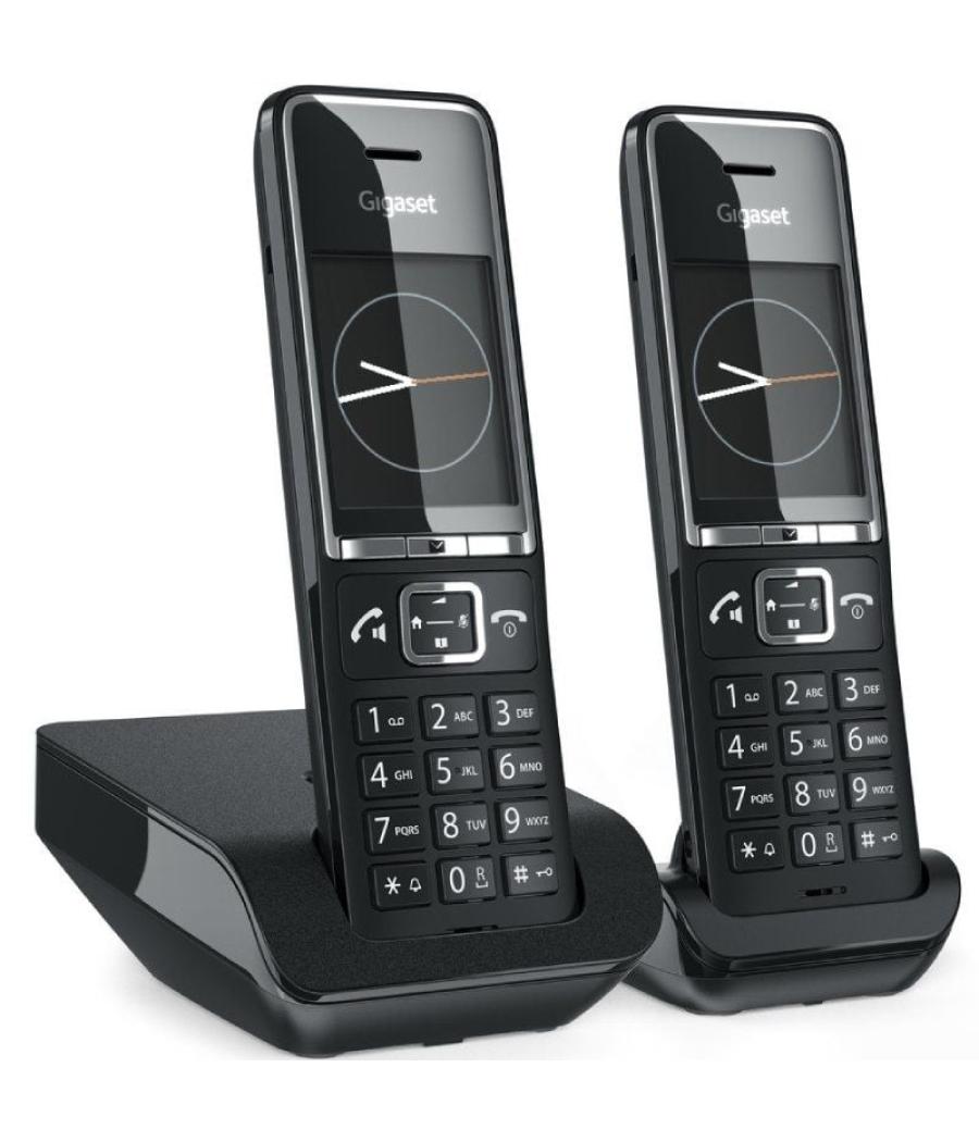 Teléfono inalámbrico gigaset comfort 550/ pack duo/ negro