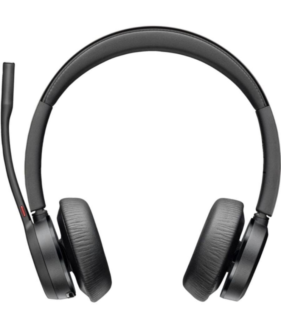 Auriculares inalámbricos poly voyager 4320 para microsoft teams + adaptador bt700/ con micrófono/ bluetooth/ negros