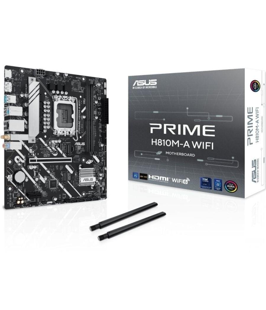 Placa base asus prime h810m-a wifi socket 1851/ ddr5/ pcie 4.0/ micro atx