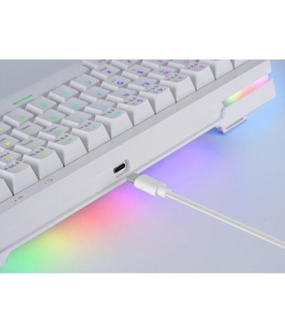 Teclado gaming mecánico mars gaming mkminipro/ switch azul/ blanco