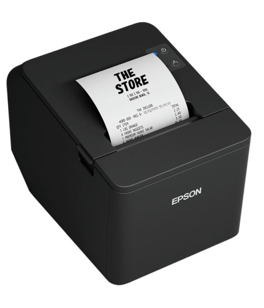 Impresora de tickets epson tm-t20iv/ ancho papel 80mm/ usb-rs232/ negra