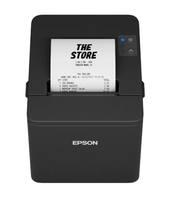 Impresora de tickets epson tm-t20iv/ ancho papel 80mm/ usb-rs232/ negra