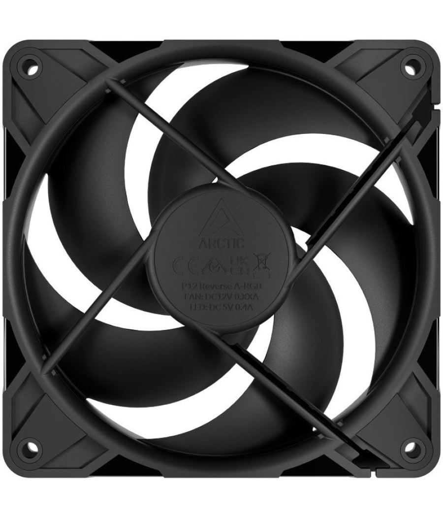 Ventilador arctic p12 pro reverse/ 12cm/ negro