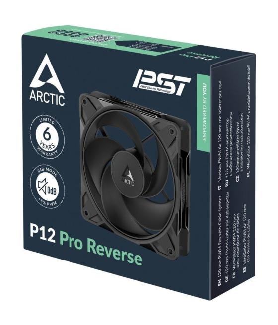 Ventilador arctic p12 pro reverse/ 12cm/ negro